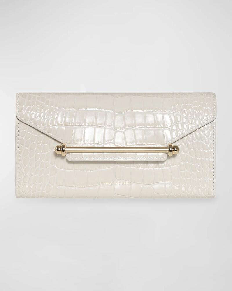 STRATHBERRY Multrees Croc-Embossed Wallet on Chain Cover