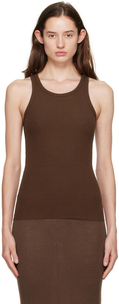 ÉTERNE Brown High Neck Tank Top Cover