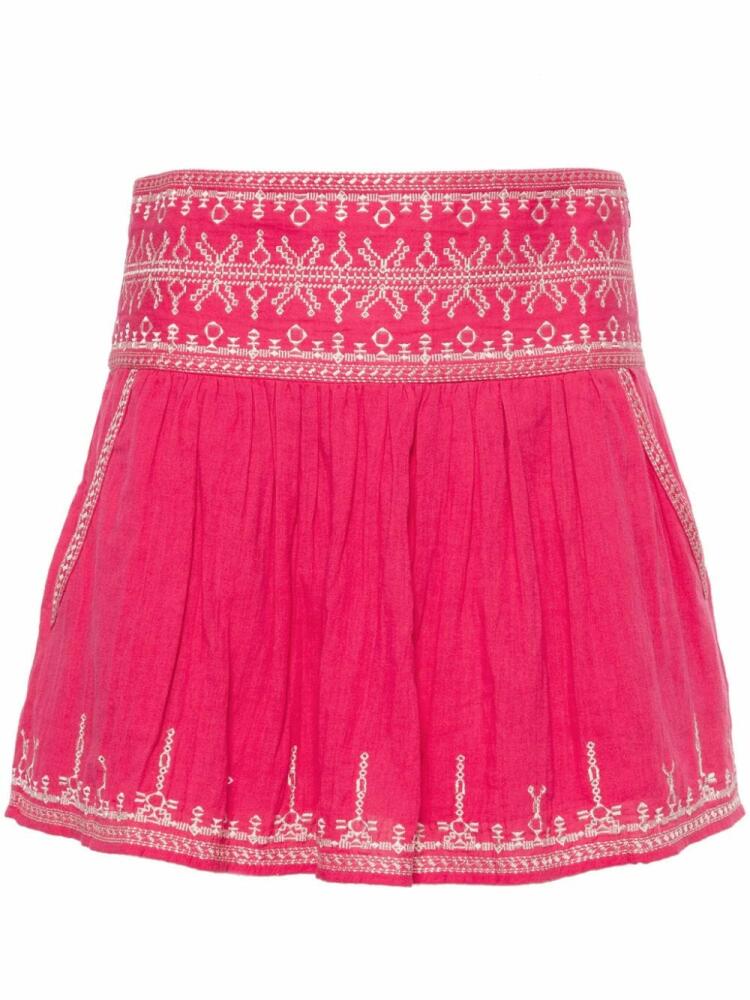 MARANT ÉTOILE Picadilia cotton mini skirt - Pink Cover