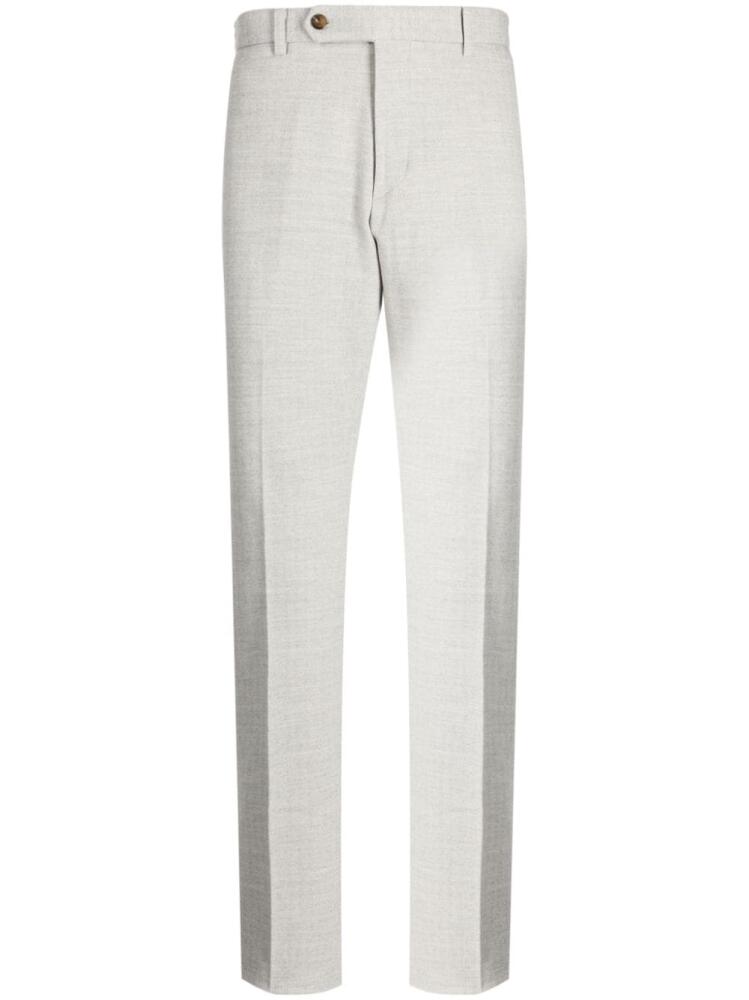 Man On The Boon. straight-leg herringbone trousers - Grey Cover