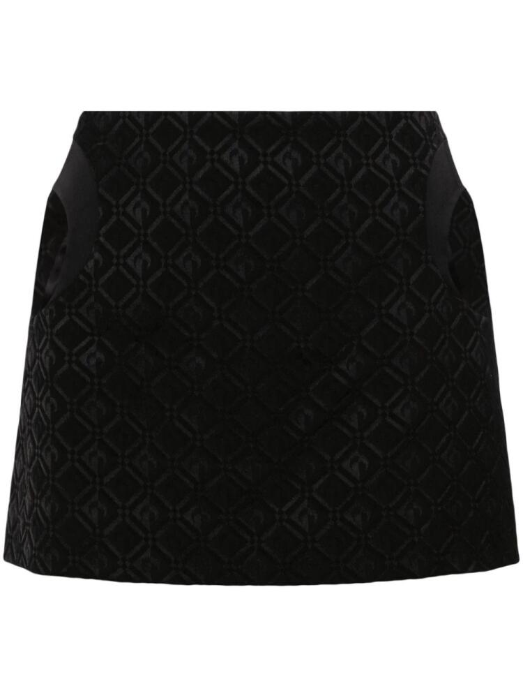 Marine Serre Moon Diamant-jacquard miniskirt - Black Cover