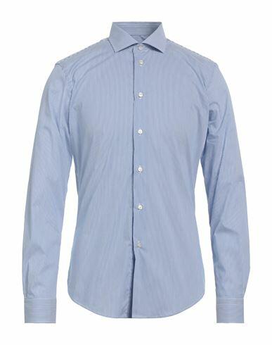 Brian Dales Man Shirt Blue Size 14 ½ Cotton, Polyamide, Elastane Cover