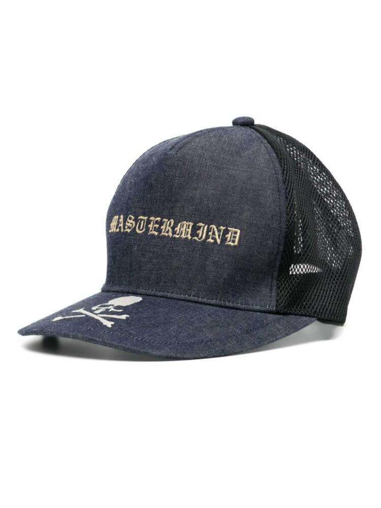 Mastermind Japan logo-embroidered denim cap - Blue Cover