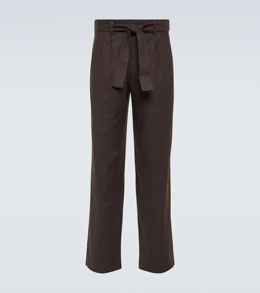 Commas Linen-blend straight pants Cover