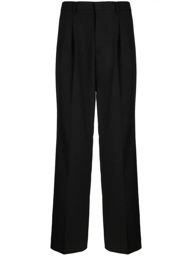 Man On The Boon. pintuck wide-leg trousers - Black Cover