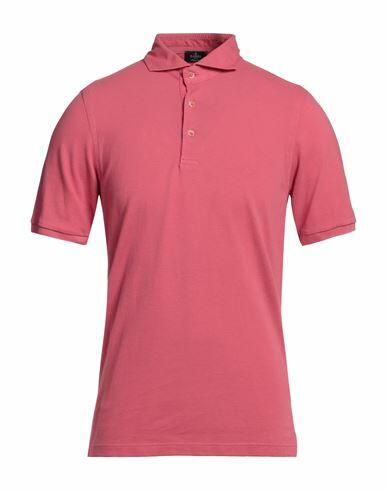 Barba Napoli Man Polo shirt Magenta Cotton Cover