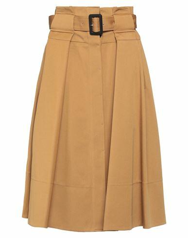 Proenza Schouler Woman Midi skirt Camel Virgin Wool, Cotton Cover