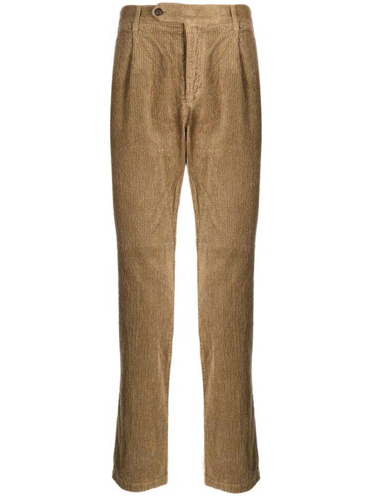 Man On The Boon. pintuck corduroy trousers - Brown Cover