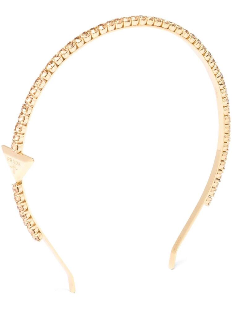 Prada crystal-embellished headband - Gold Cover