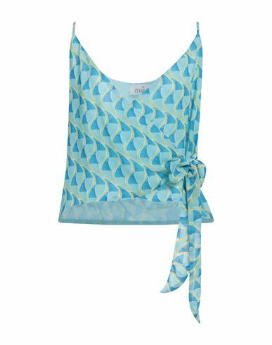 Niū Woman Top Sky blue Polyester Cover