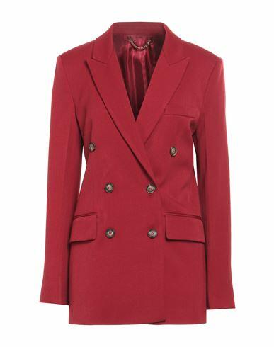 Victoria Beckham Woman Blazer Brick red Polyester, Virgin Wool Cover