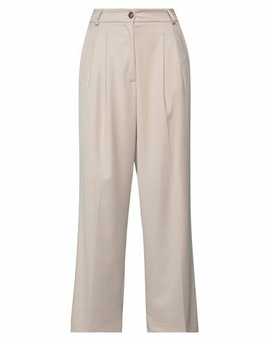 Haveone Woman Pants Beige Polyester, Viscose, Elastane Cover