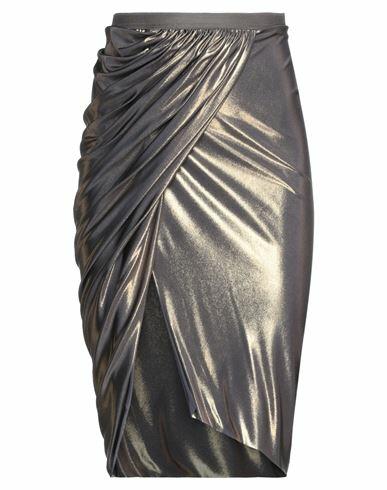 Rick Owens Lilies Woman Midi skirt Gold Viscose, Elastane Cover