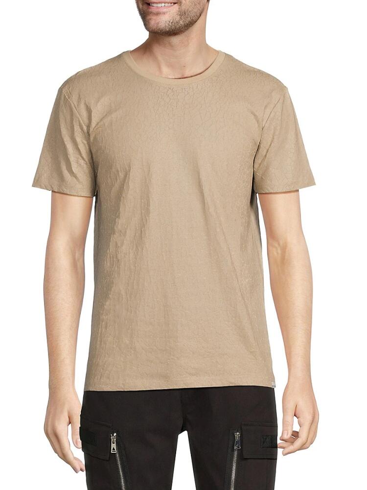 Eleven Paris Men's Crackle Knit Tee - Oxford Tan Cover