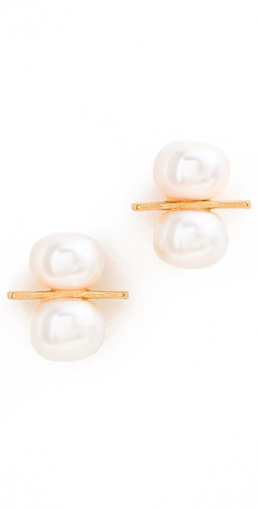 Brinker + Eliza Mallow Studs Pearl Cover