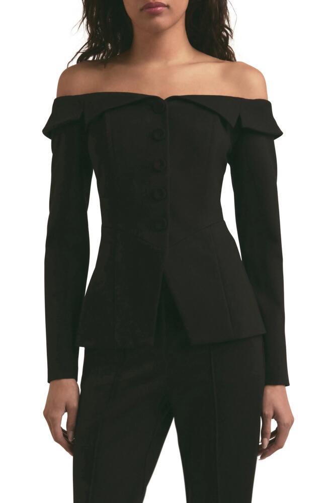 Favorite Daughter The Irina Off the Shoulder Blazer in Black Cover