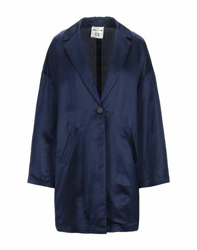 Semicouture Woman Overcoat & Trench Coat Midnight blue Viscose, Linen, Acetate Cover