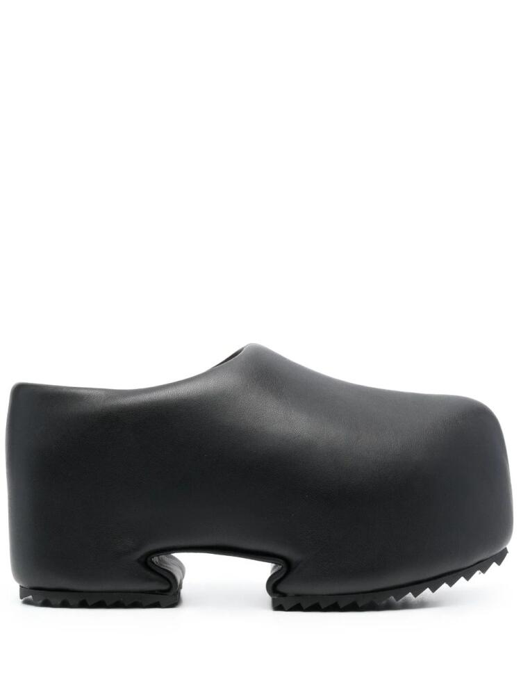 YUME YUME almond-toe faux-leather platform clogs - Black Cover