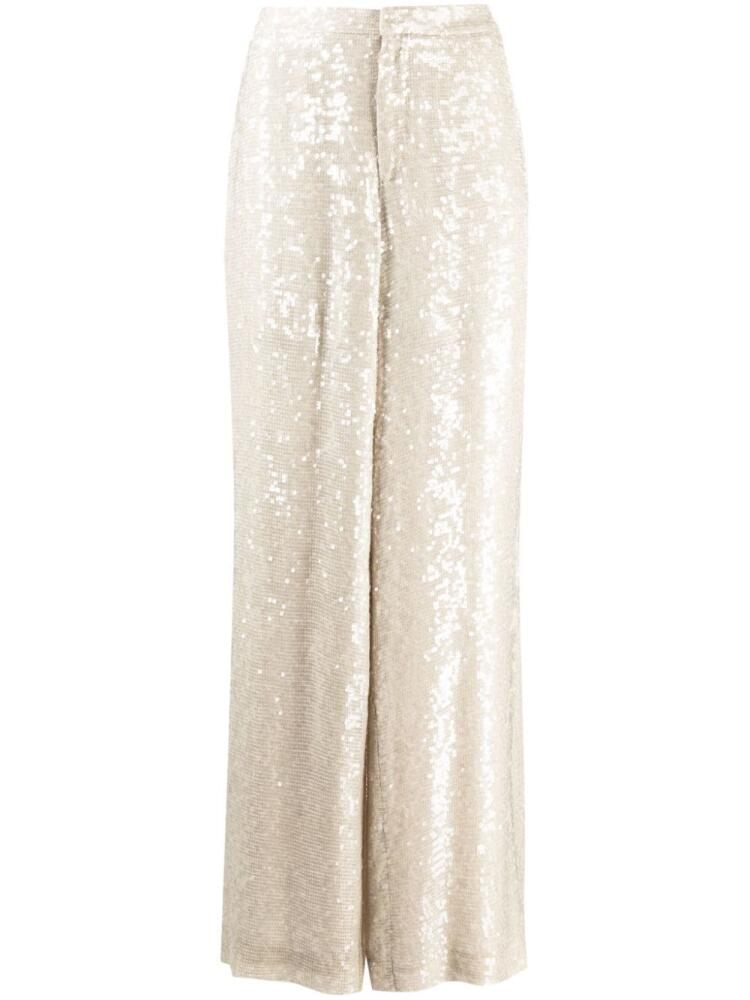 LAPOINTE sequinned wide-leg trousers - Grey Cover