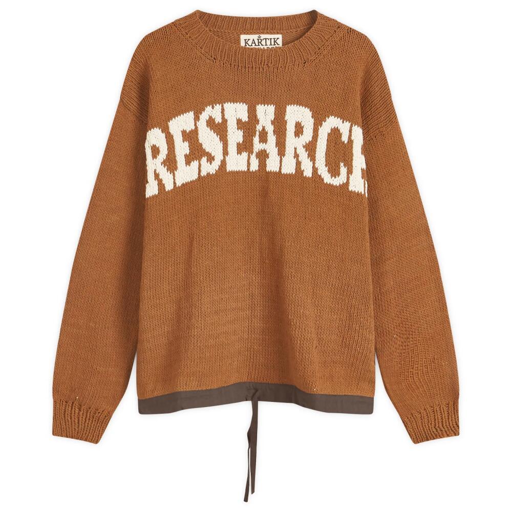 Kartik Research Men's Logo Knit in Rust/Brown Cover