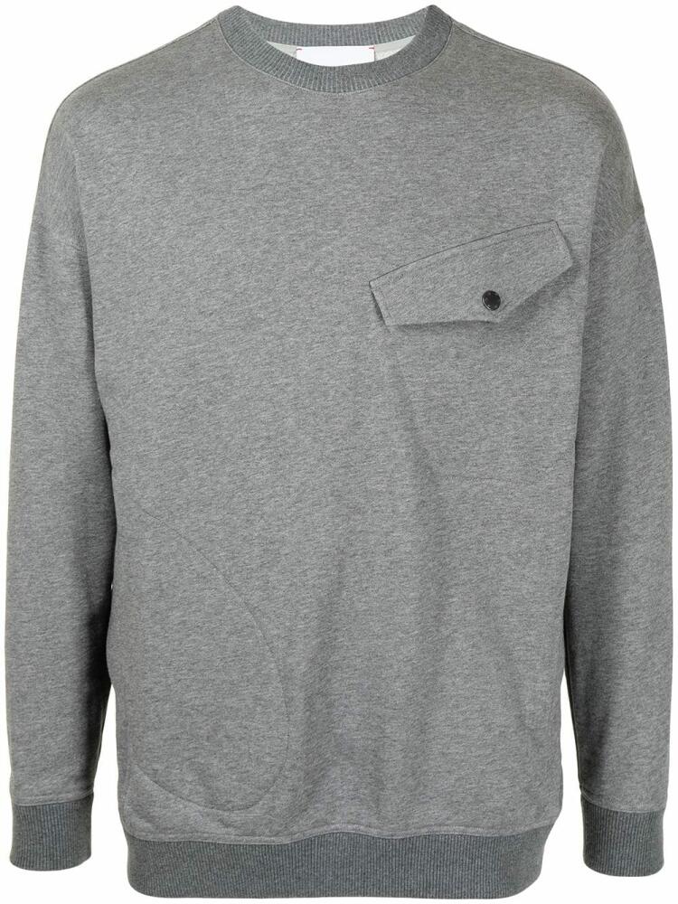 Ports V chest flap-pocket jumper - Grey Cover