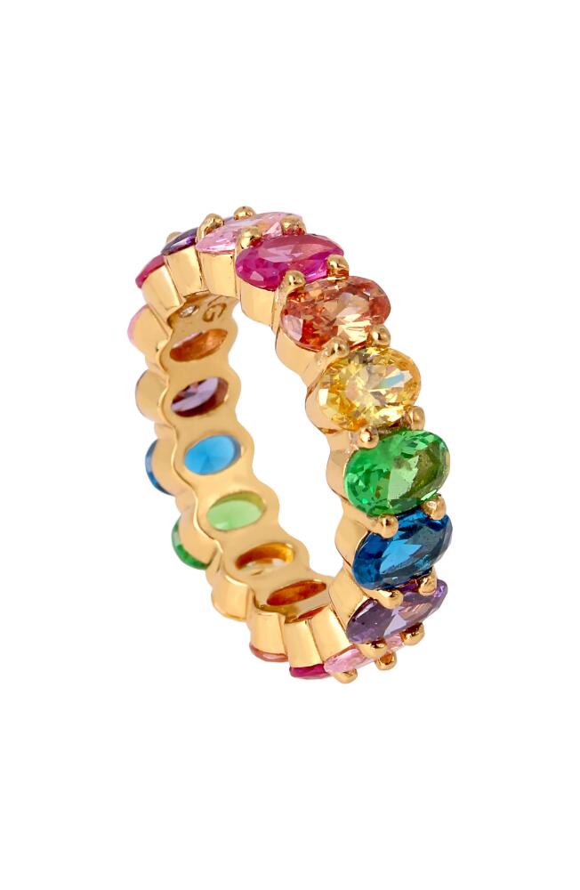 Kurt Geiger London Oval Crystal Ring in Rainbow Multi Cover