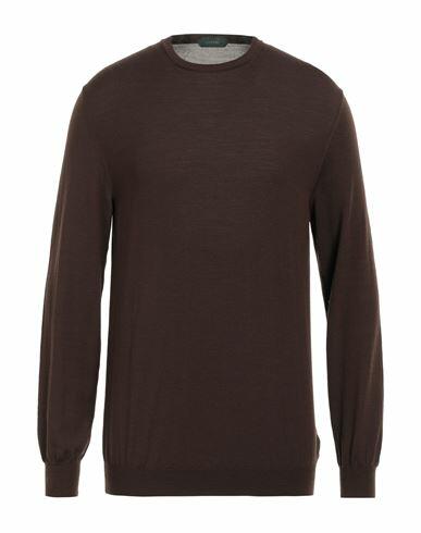 Guess Man Sweater Cocoa Virgin Wool, Polyamide Cover