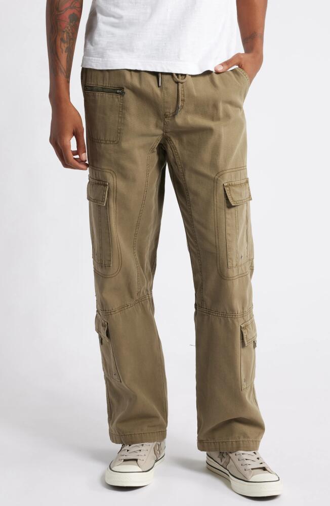 PacSun Wyatt Baggy Cotton Cargo Pants in Dusty Olive Cover