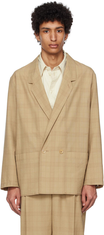 LEMAIRE Khaki Double-Breasted Blazer Cover