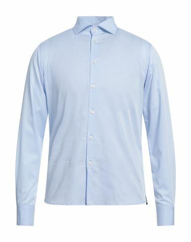 Baldinini Man Shirt Sky blue Size 15 ¾ Cotton Cover