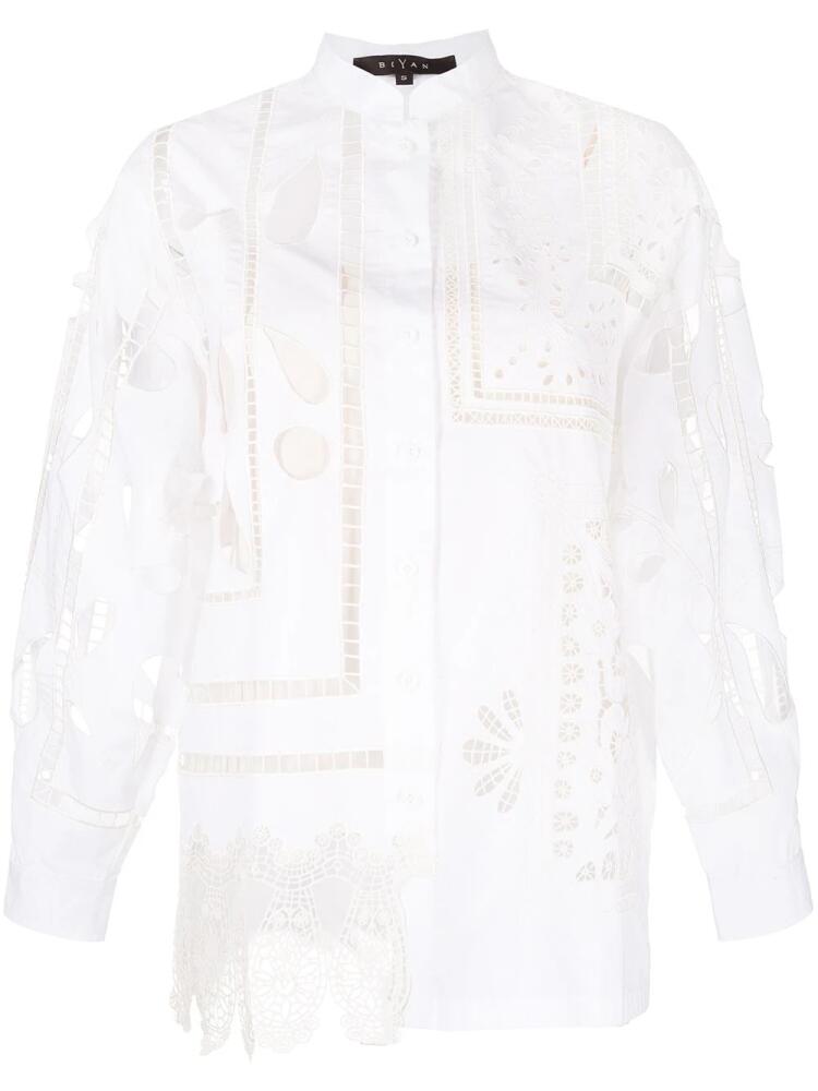 Biyan cut-out design blouse - White Cover