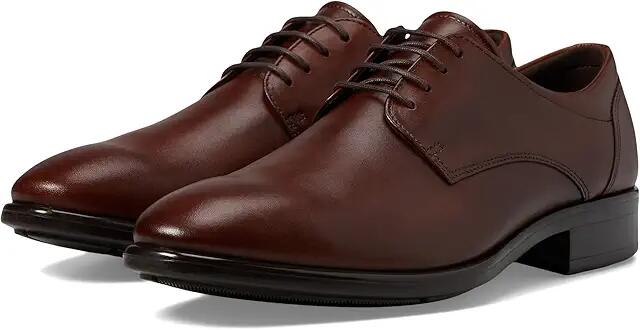 ECCO Citytray Plain Toe Tie (Cognac) Men's Shoes Cover