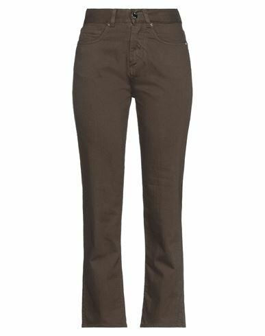 19.70 Nineteen Seventy Woman Pants Brown Cotton, Elastane Cover