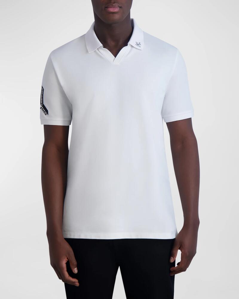 Karl Lagerfeld Paris Men's Johnny-Collar Polo Cover