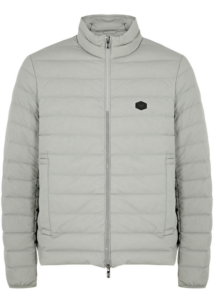 Emporio Armani Quilted Shell Jacket - Grey Cover