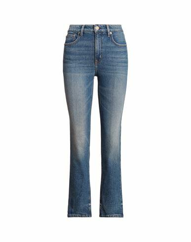 Lauren Ralph Lauren High-rise Straight Ankle Jean Woman Jeans Blue Cotton, Elastane Cover