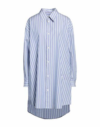 Mm6 Maison Margiela Woman Shirt Azure Cotton Cover