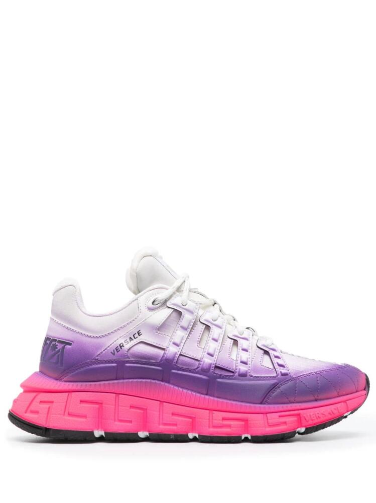 Versace Trigreca leather sneakers - Purple Cover