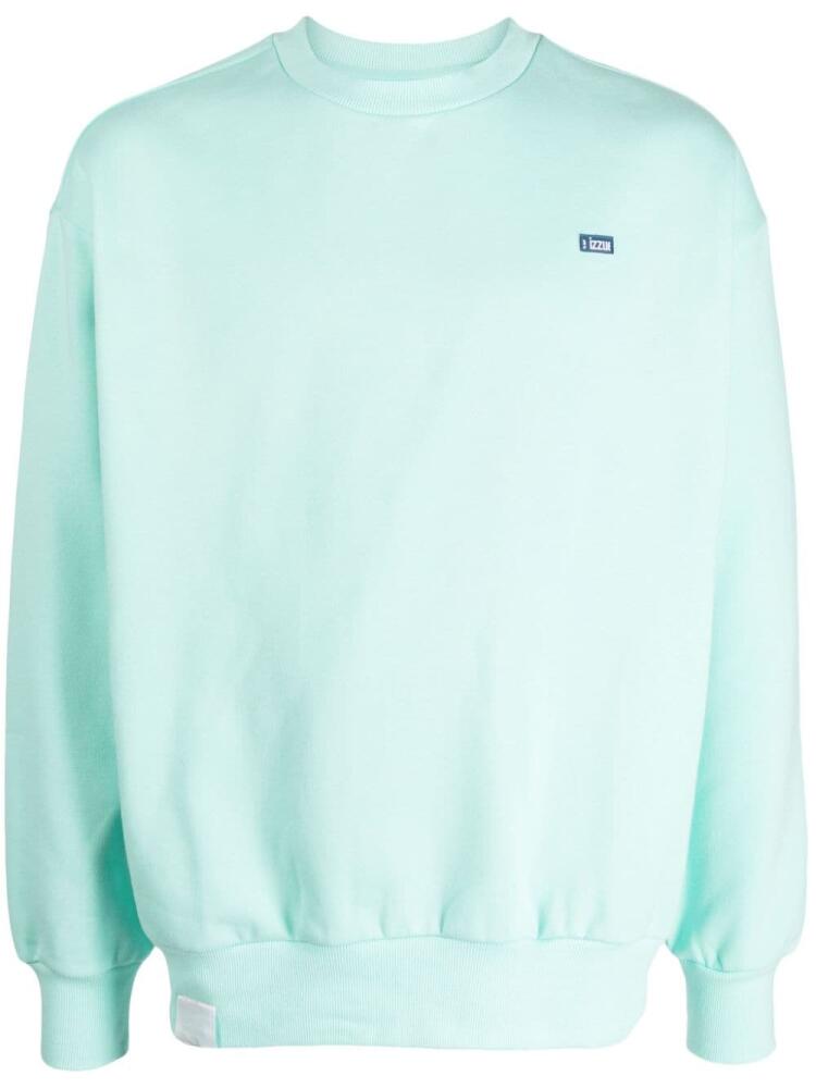 izzue logo-print crew-neck sweatshirt - Blue Cover