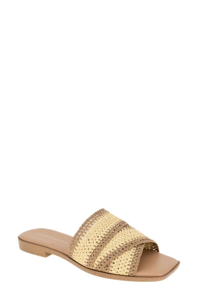 bcbg Lileen Slide Sandal in Tan/Natural Cover