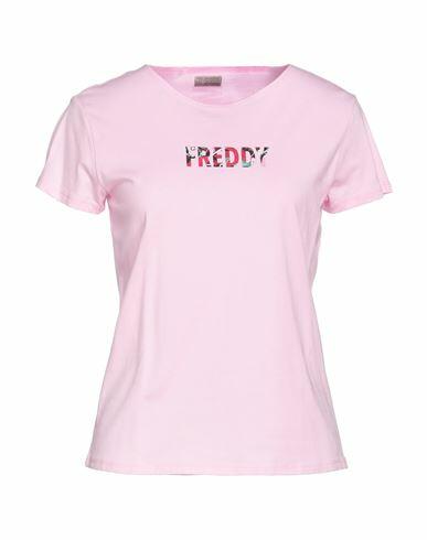 Freddy Woman T-shirt Pink Cotton, Modal Cover