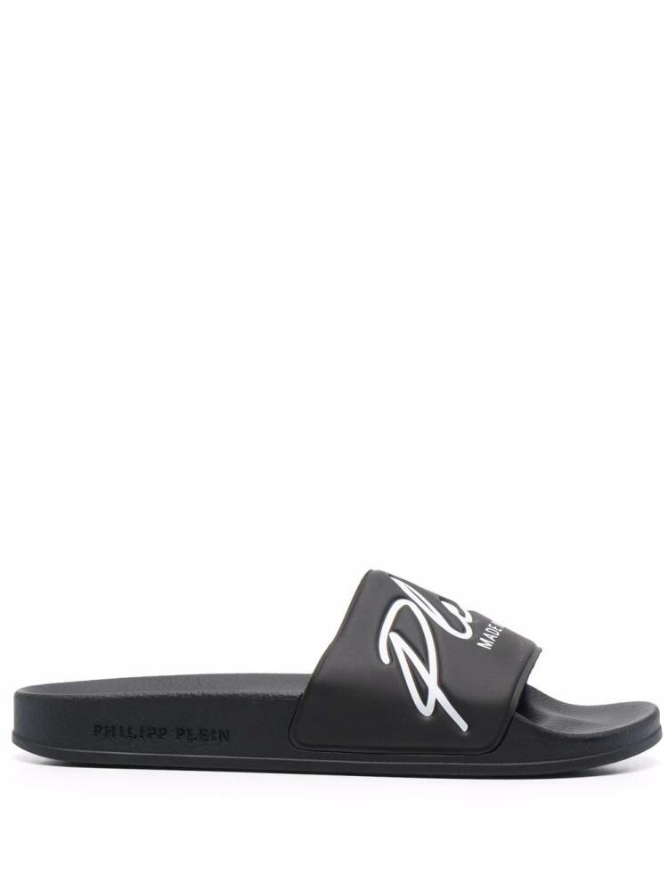 Philipp Plein embossed logo slides - Black Cover