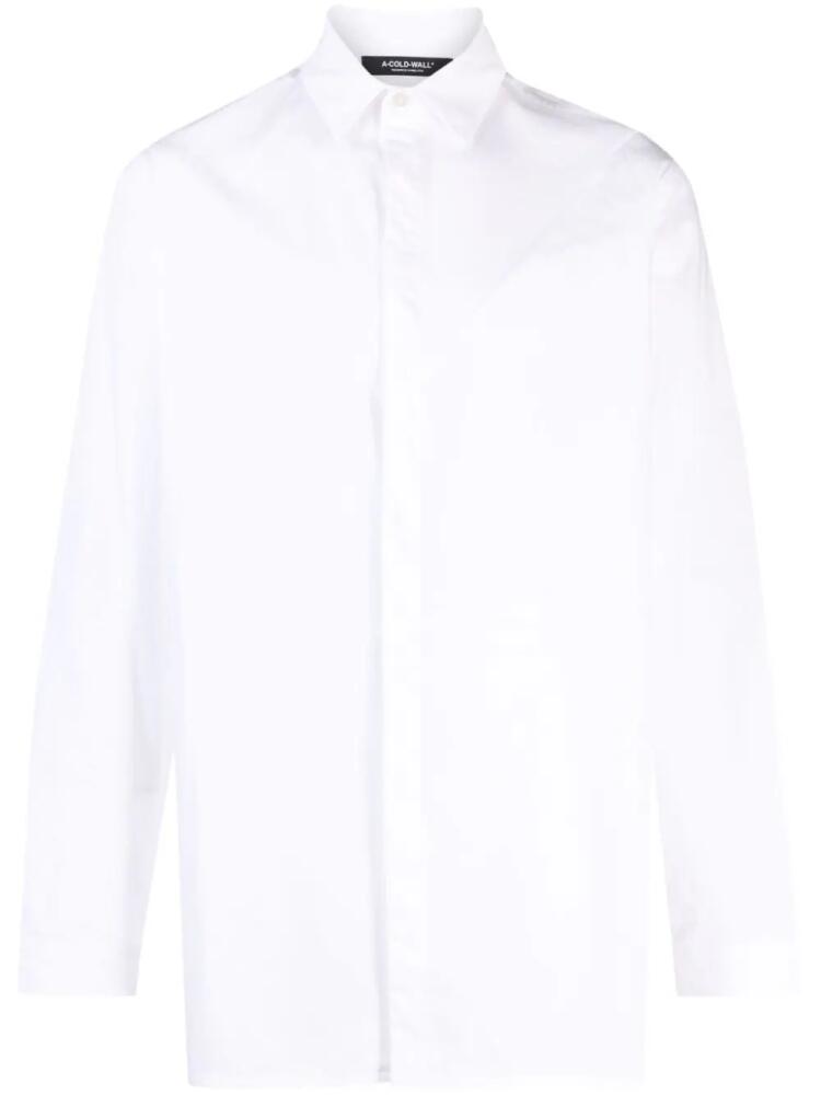 A-COLD-WALL* long-sleeve cotton shirt - White Cover