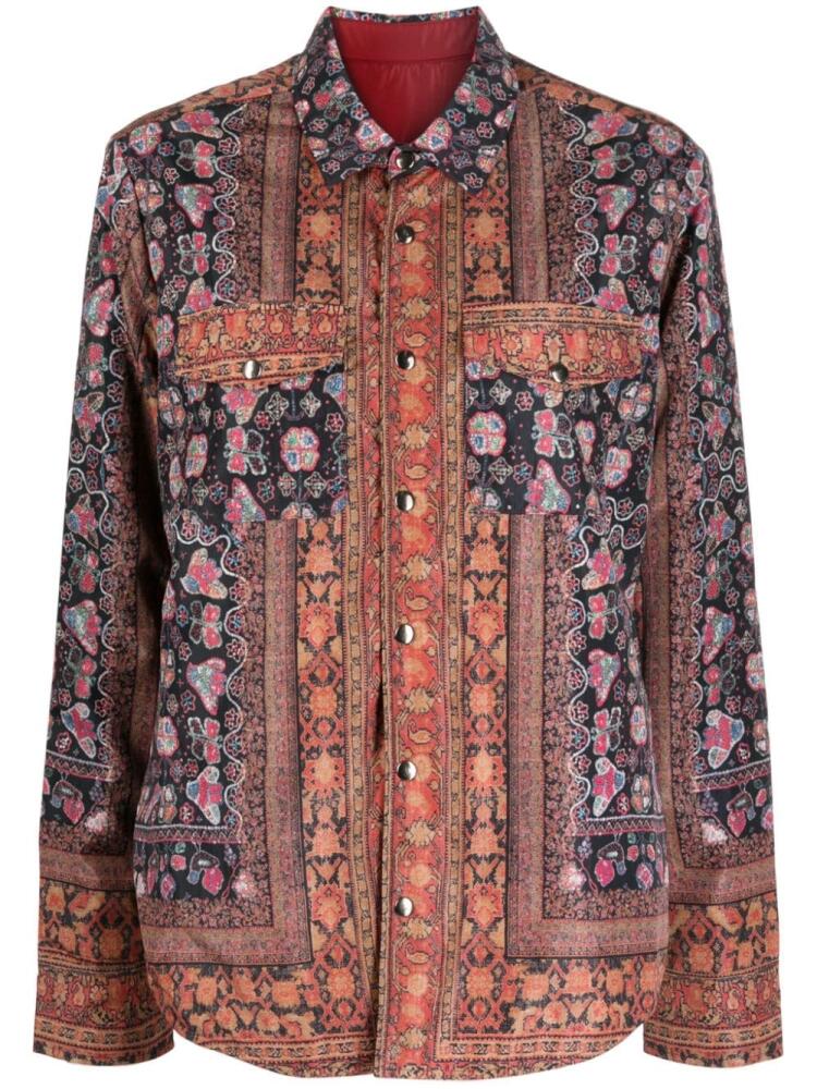 Pierre-Louis Mascia graphic-print reversible shirt jacket - Multicolour Cover