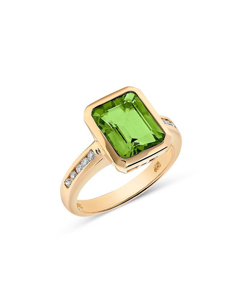 Bloomingdale's Fine Collection Peridot & Diamond Statement Ring in 14K Yellow Gold Cover