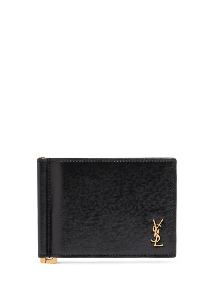 SAINT LAURENT Ysl Leather Bill Clip Wallet Cover