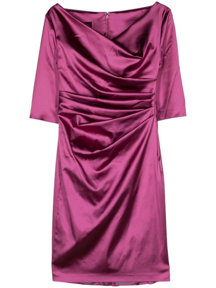 Talbot Runhof Komoe3 satin midi dress - Pink Cover