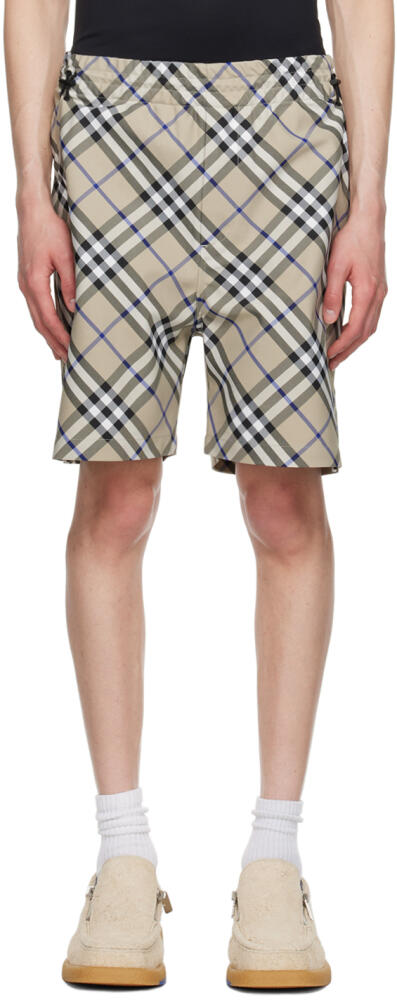 Burberry Beige Check Shorts Cover