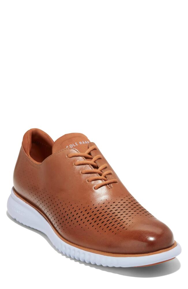 Cole Haan 2.ZeroGrand Laser Wing Derby in British Tan/Heather Cover