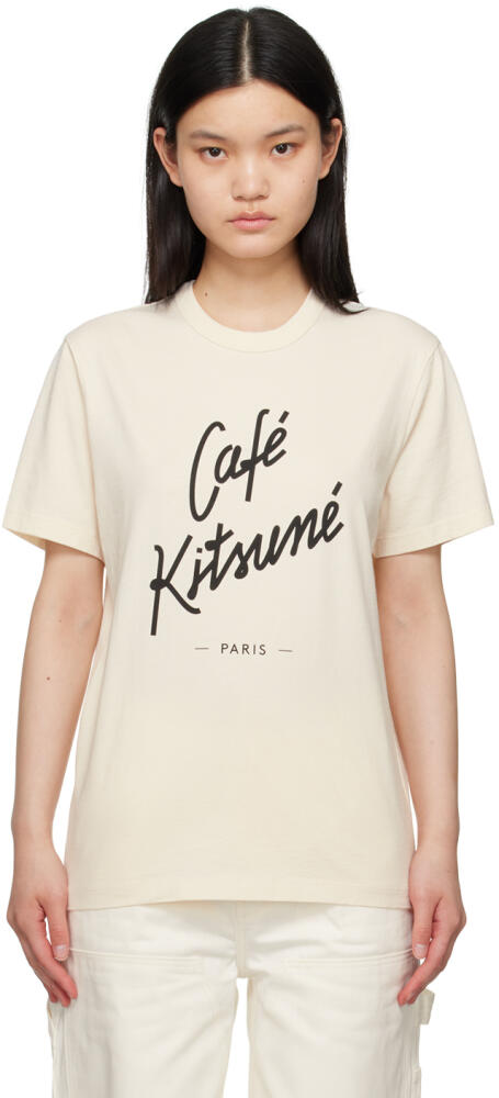 Maison Kitsuné Off-White Printed T-Shirt Cover